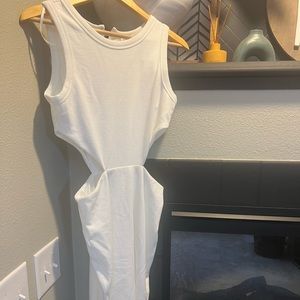white cutout dress